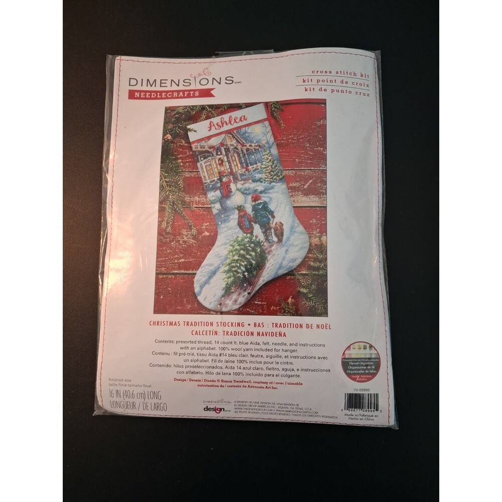 DIMENSIONS Counted Cross Stitch Kit Christmas Tradition Stocking - NEW